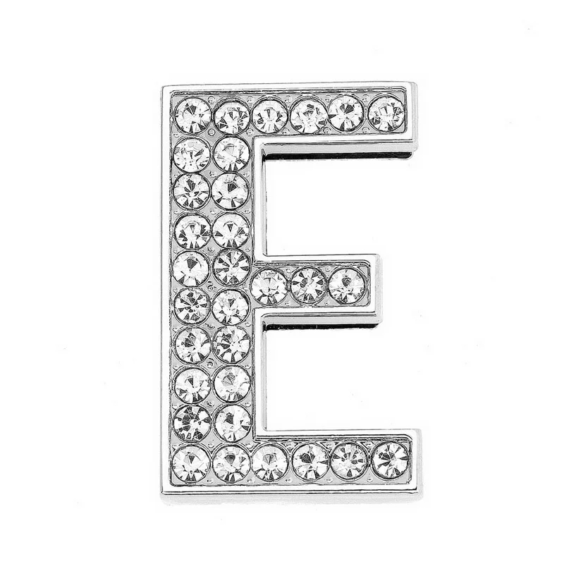 30mm Chrome Color White Diamond Letters Pet Collar Accessories with Scattered Beads - Image 31