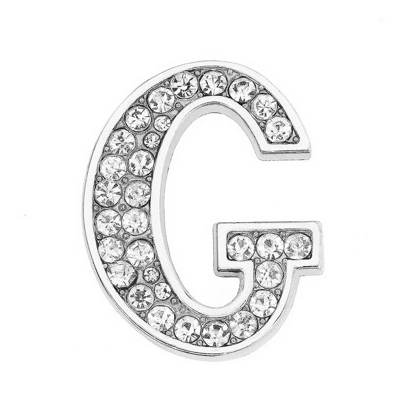 30mm Chrome Color White Diamond Letters Pet Collar Accessories with Scattered Beads - Image 33