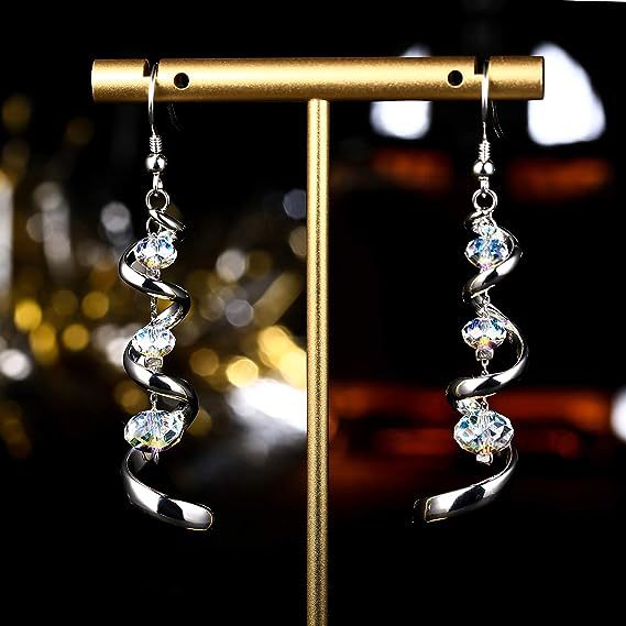 Stylish Spiral Ribbon Multi-Drop Teardrop Earrings for Fashion Lovers - Image 2