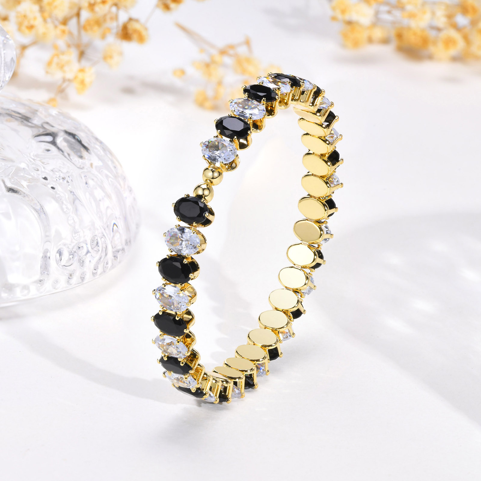 Vibrant Women's Oval Zircon Bracelet - Fashionable Colorful Accessory - Image 10