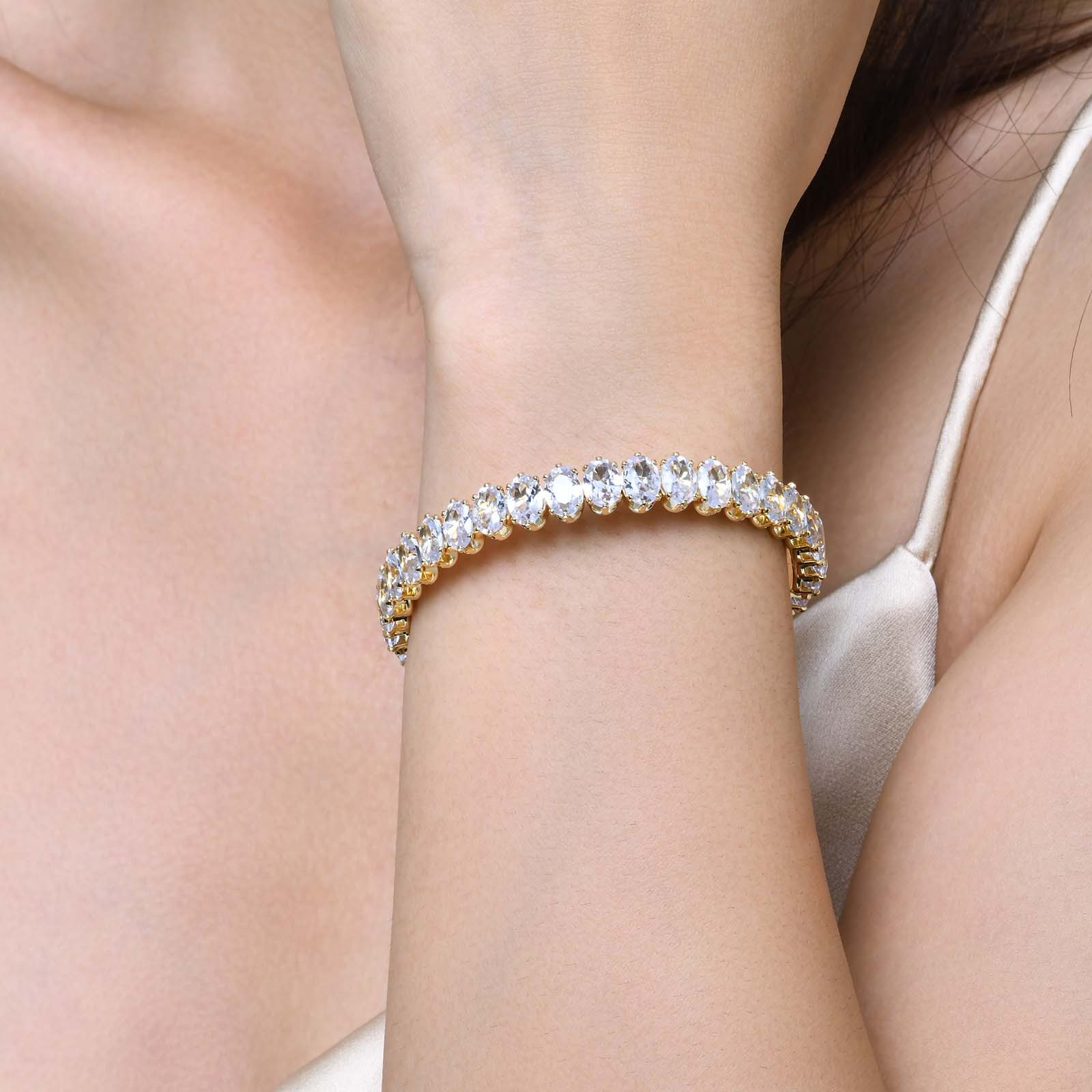 Vibrant Women's Oval Zircon Bracelet - Fashionable Colorful Accessory - Image 14