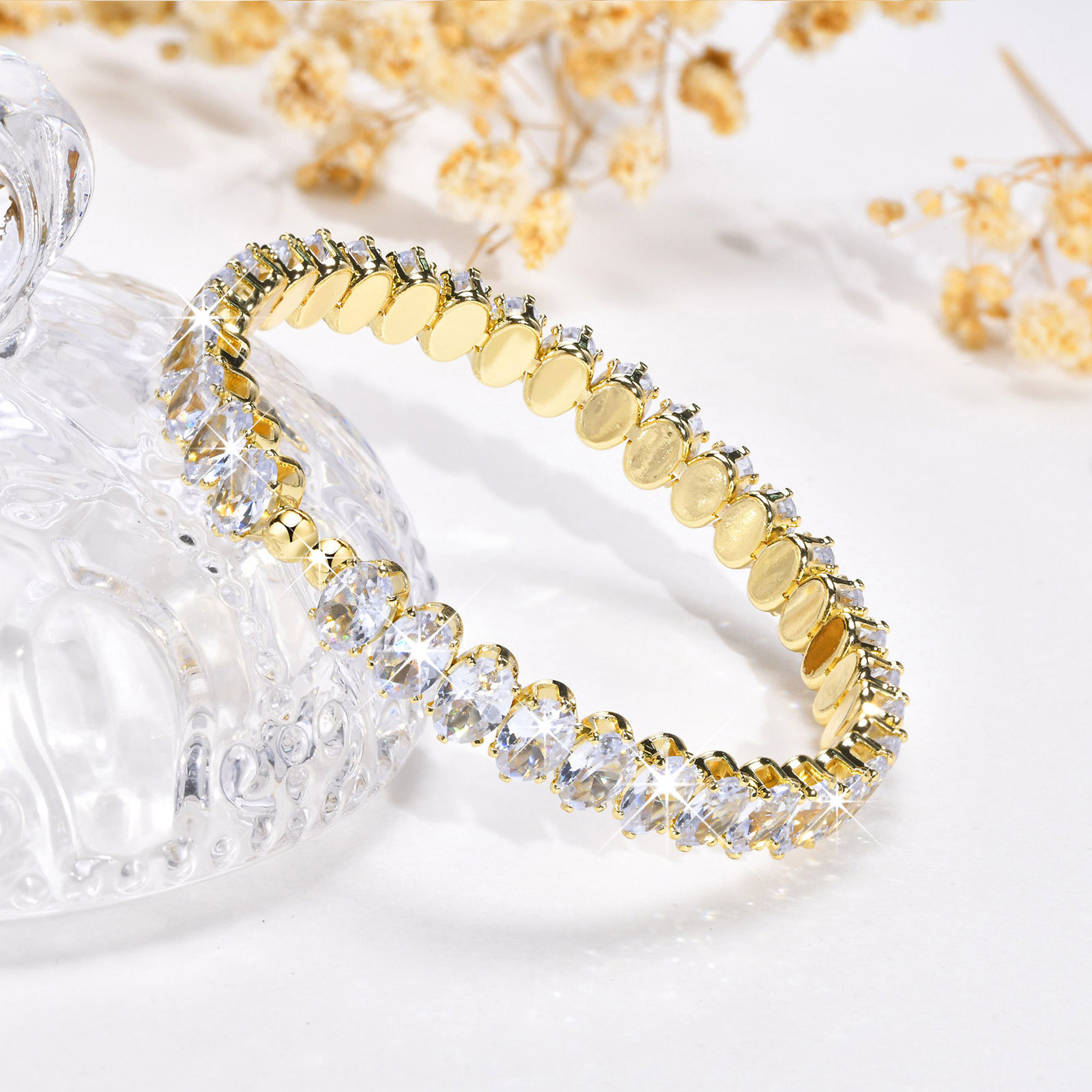 Vibrant Women's Oval Zircon Bracelet - Fashionable Colorful Accessory - Image 26