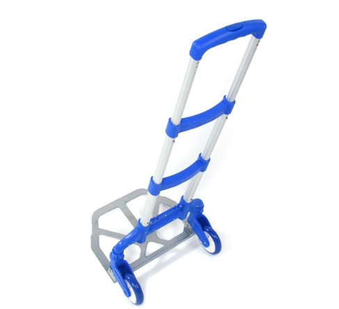 Compact Foldable Telescopic Trolley - Ideal Driver's Cart & Luggage Carrier