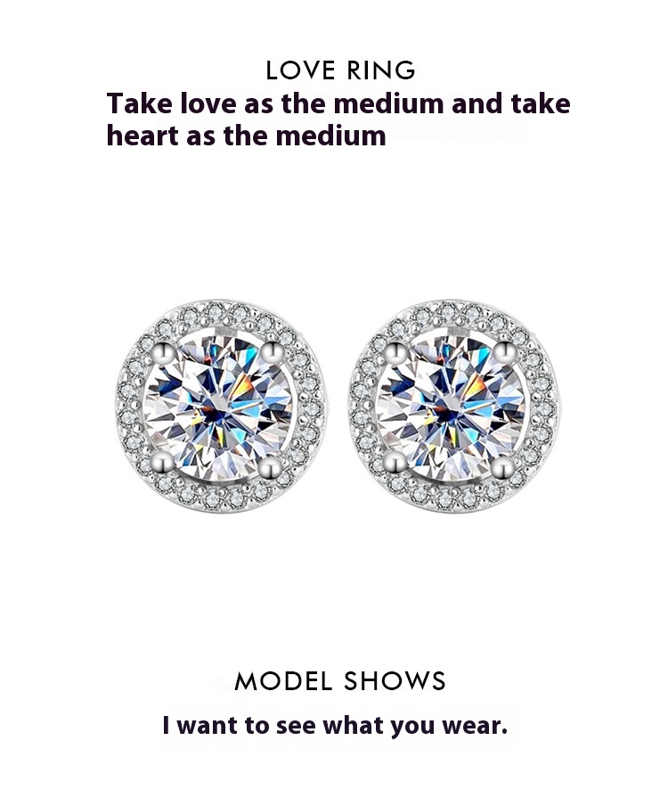 S925 Sterling Silver Authentic Moissanite Round Stud Earrings - Elegant & Timeless - Image 15