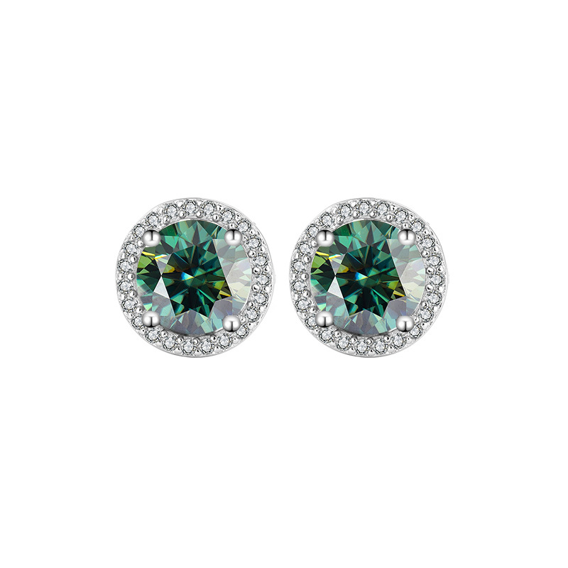 S925 Sterling Silver Authentic Moissanite Round Stud Earrings - Elegant & Timeless - Image 23