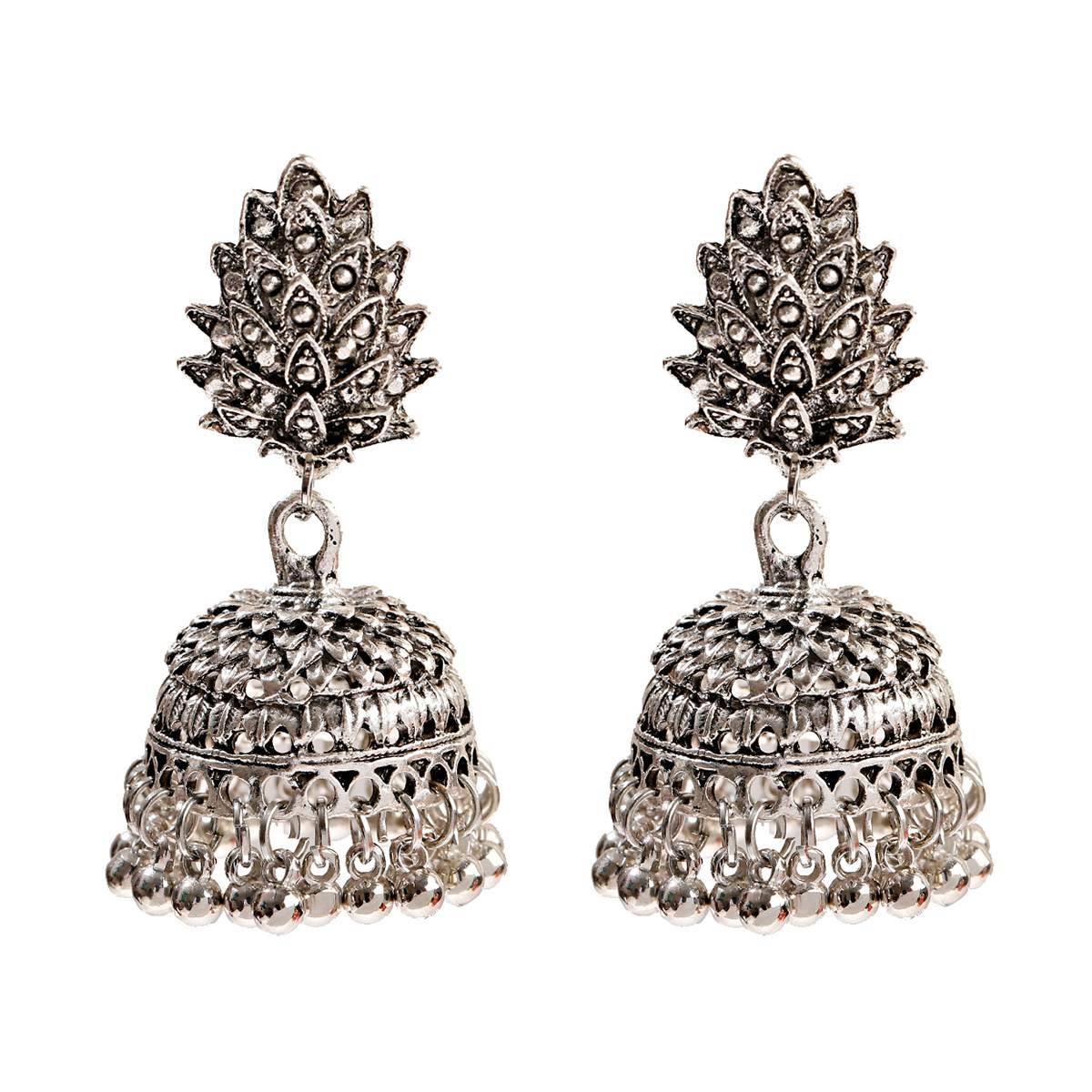 Vintage Fashion Bell Tassel Earrings from Thailand and India - Unique Style - Image 5