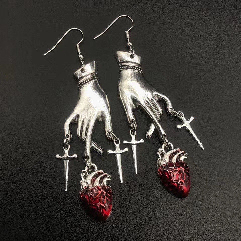 Elegant Vintage Water Drop Ruby Tassel Earrings for Timeless Style - Image 7