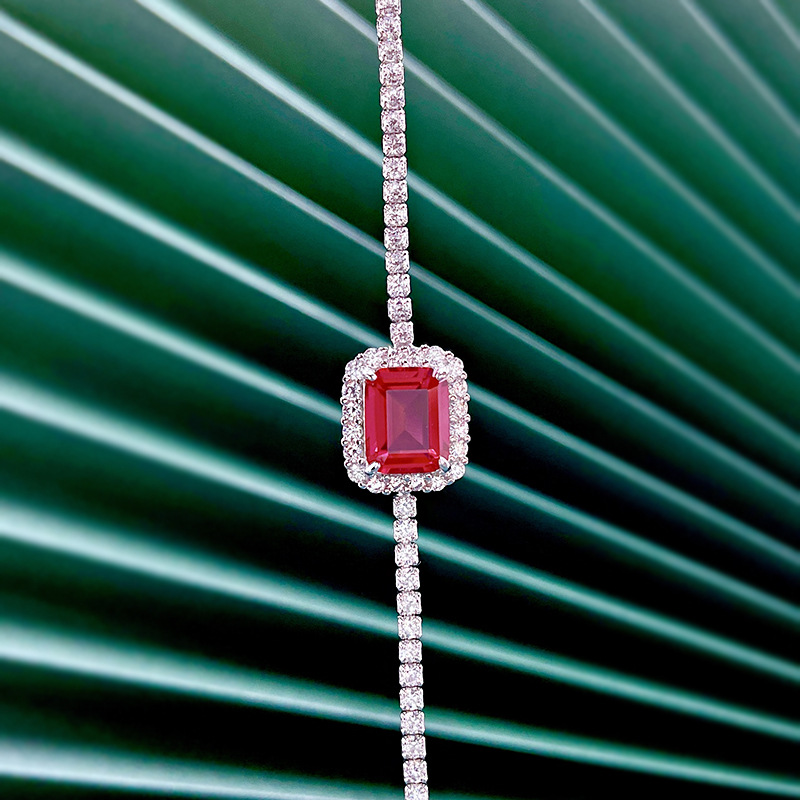 S925 Sterling Silver 810 Emerald Bracelet with Stunning Synthetic Gemstones - Image 6