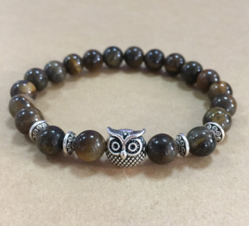 Natural Stone Owl Head Yoga Bracelet - Unique & Stylish Wellness Accessory - Image 5