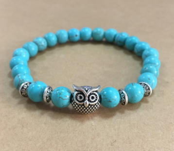 Natural Stone Owl Head Yoga Bracelet - Unique & Stylish Wellness Accessory - Image 6