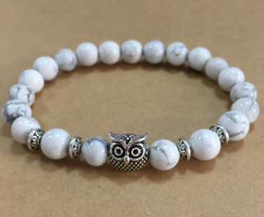 Natural Stone Owl Head Yoga Bracelet - Unique & Stylish Wellness Accessory - Image 8