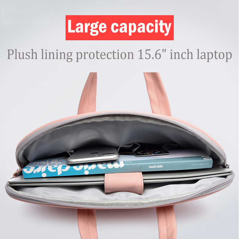 PU Leather Women's Laptop Bag - Stylish Notebook Briefcase for MacBook Air 13.3, 14 & 15.6 Inch - Men's Handbags & Shoulder Mouse Bag - Image 7