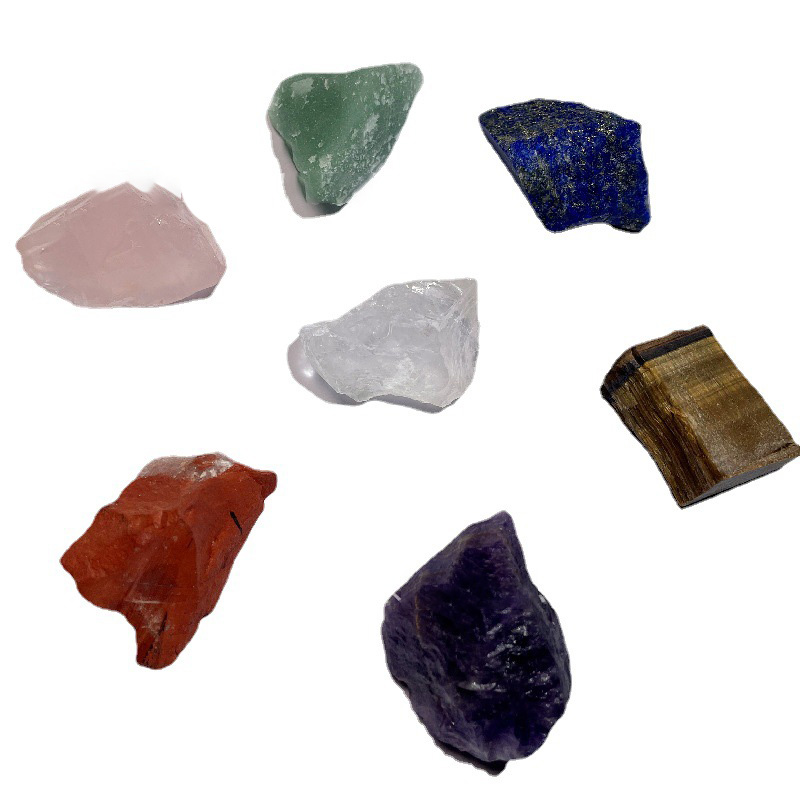 Wholesale Amazon Cross-border Seven Chakra Natural Crystal Rough Stone Ornament | Colorful Healing Stones for Yoga and Meditation Energy - Image 5