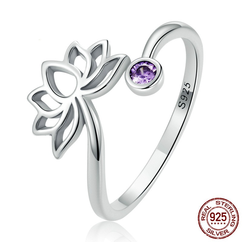 Elegant Simple Lotus Ring in 925 Sterling Silver - Timeless Jewelry - Image 3