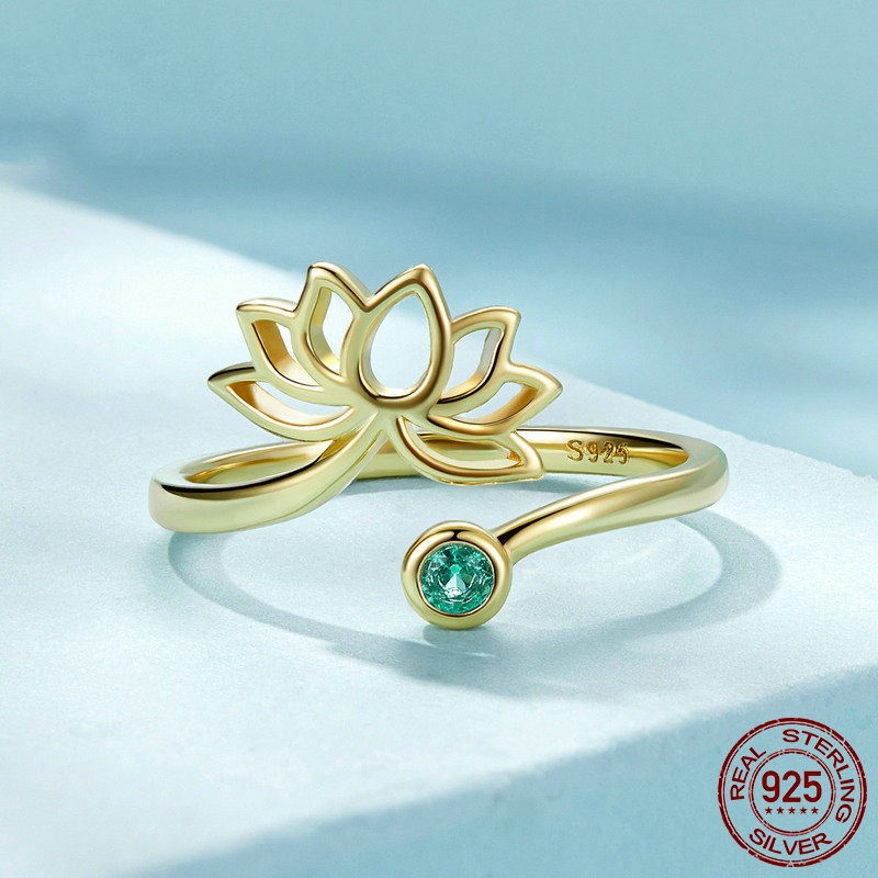 Elegant Simple Lotus Ring in 925 Sterling Silver - Timeless Jewelry - Image 8