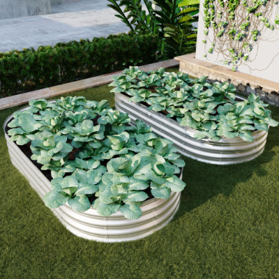 2Pcs 6x3x1ft Heavy Duty Galvanized Raised Garden Bed Kit for Outdoor Vegetables, Flowers & Herbs - Rust-Resistant, Easy Assembly Planter - Image 2