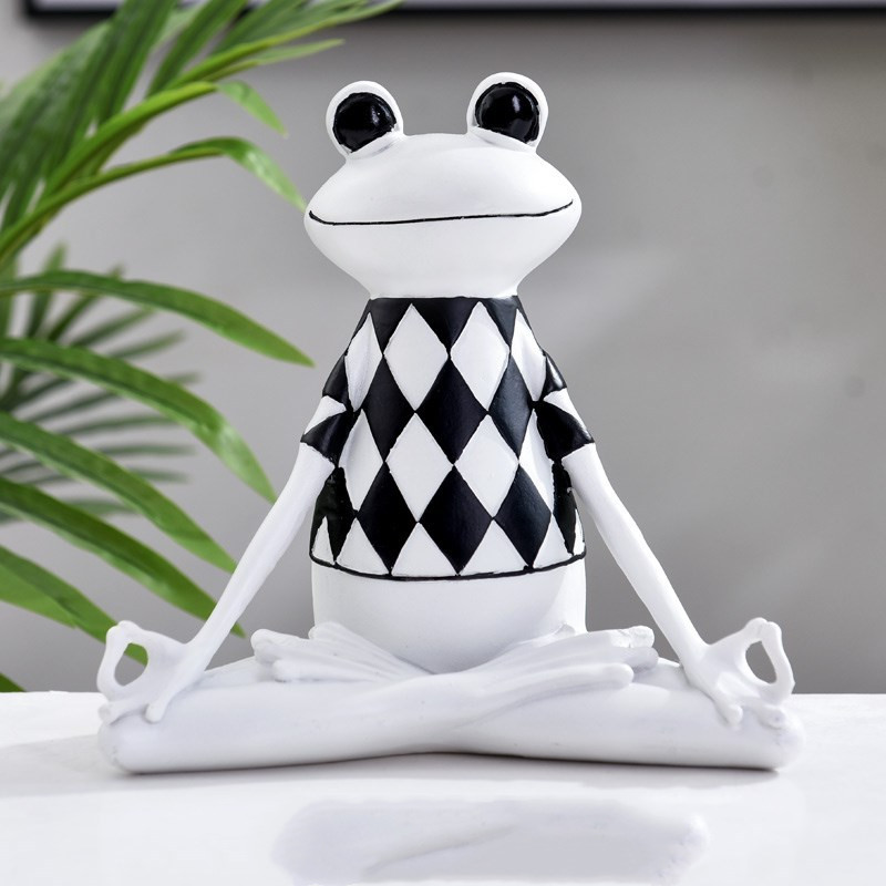 Yoga Frog Figurines - Charming Meditation Animal Ornaments for Home & Office Decor | Resin Statues for Living Room & Bedroom Interior Design - Image 6