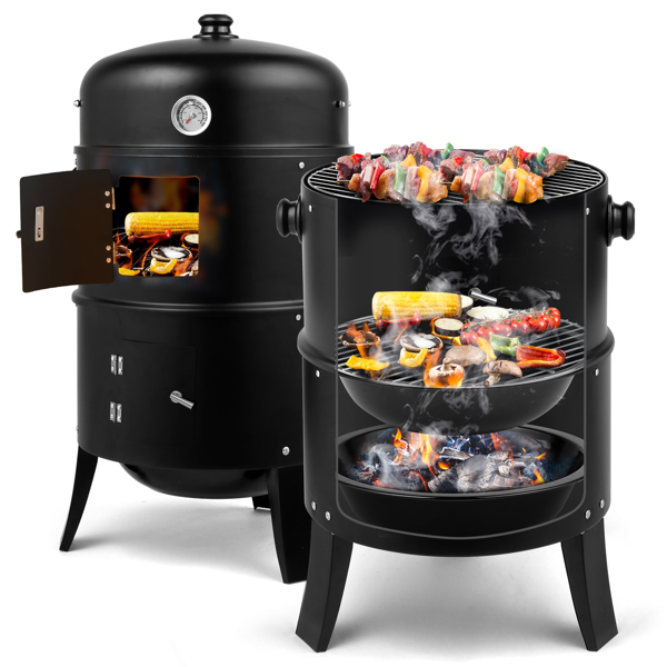 Premium Black Smoked Charcoal Oven for Perfect Grilling and Cooking - Image 6