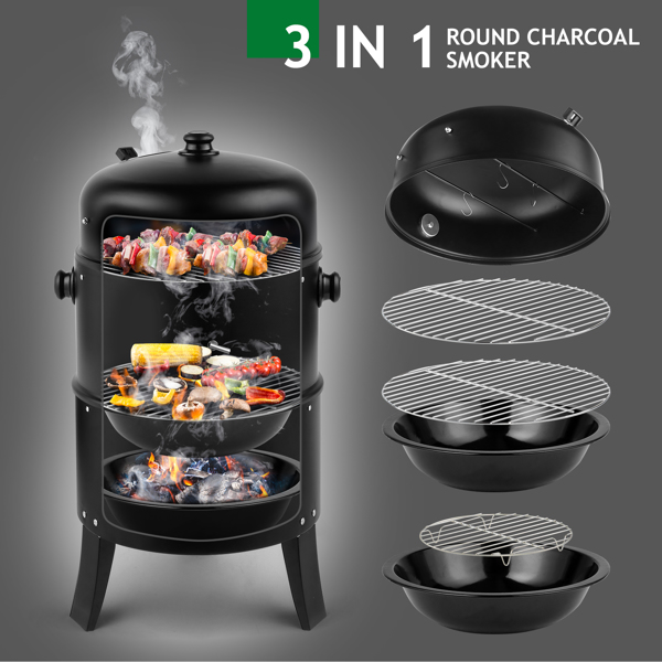Premium Black Smoked Charcoal Oven for Perfect Grilling and Cooking - Image 7