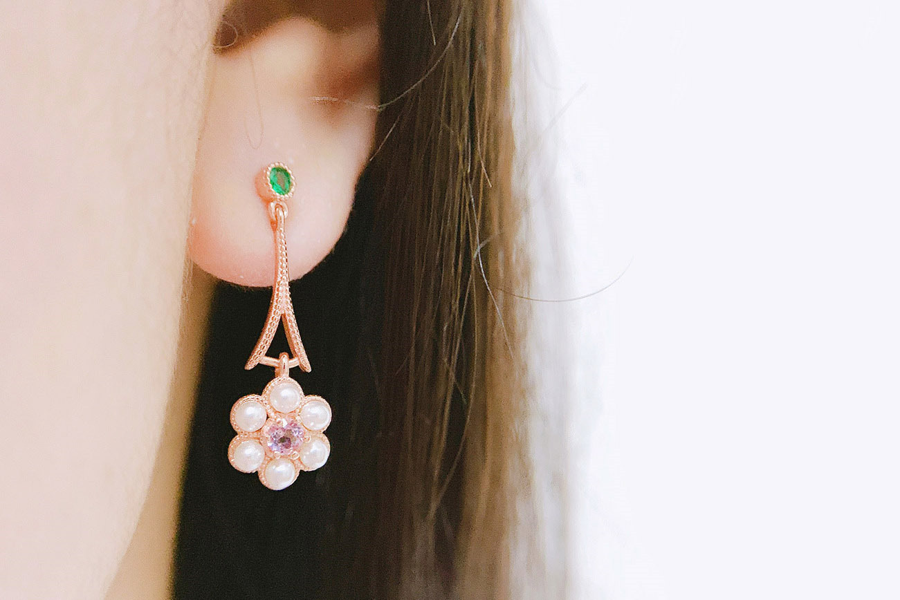 Natural Amethyst Color Treasure Jewelry - Plum Shape Tassel Design - Image 3