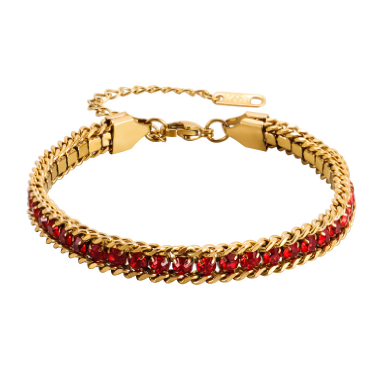 Stylish Three-Layer Stainless Steel Bracelet with Micro Diamonds - Fashionable Elegance - Image 4