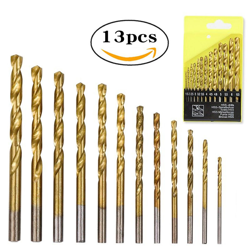 Titanium-Plated Twist Drill Set - Premium Punching Tool in Box