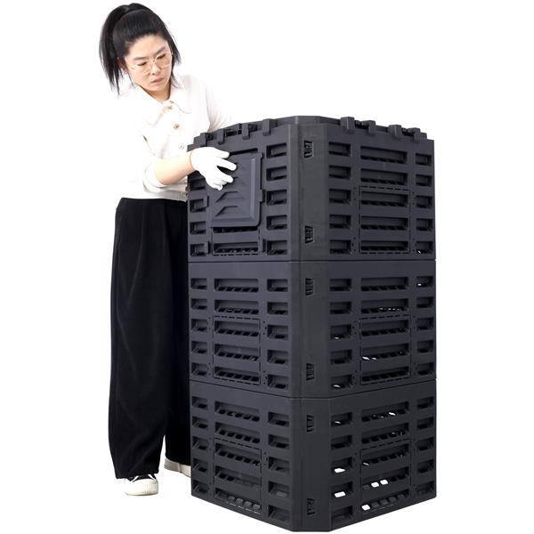 Eco-Friendly Garden Compost Bin - 132 Gallon Capacity Made from Recycled Plastic - Image 6
