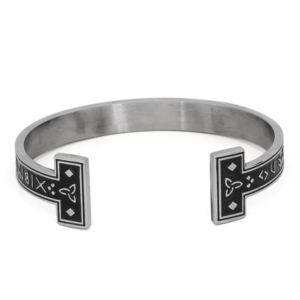 Stylish Titanium Steel Digital Text Bracelet - Unique Personality Accessory - Image 3