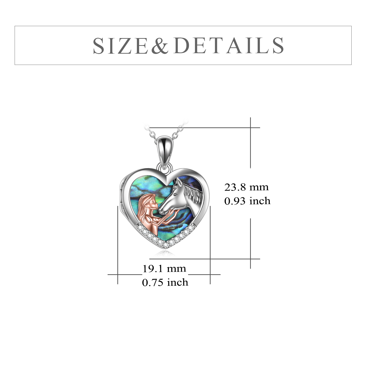 Horse Heart Pendant Necklace for Girls - Perfect Gifts for Her - Image 4