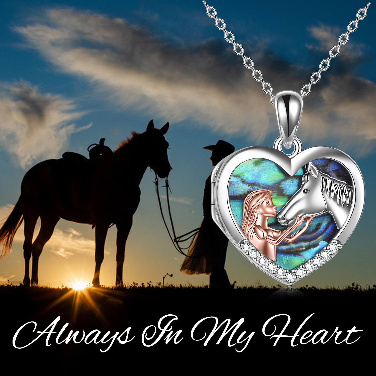 Horse Heart Pendant Necklace for Girls - Perfect Gifts for Her - Image 5