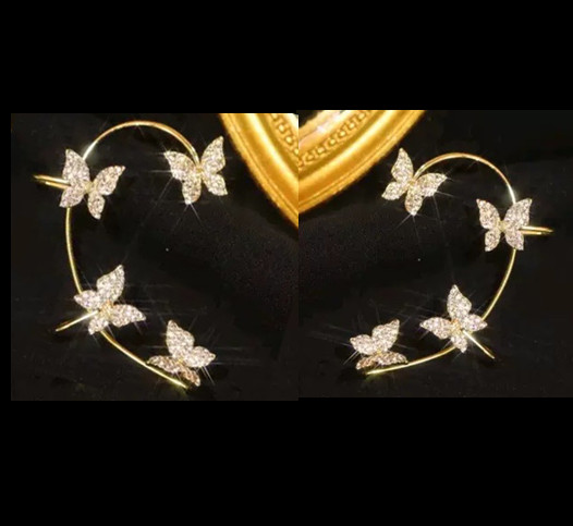 Vintage-Inspired Butterfly Earrings for Non-Pierced Ears - Retro Charm - Image 7