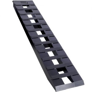 Heavy Duty Aluminum Ramps with Top Hook - Universal Motorcycle, Tractor, ATV Loading Ramps - 72" x 14", 8800 lbs Capacity, Black Coating, 1 Pair