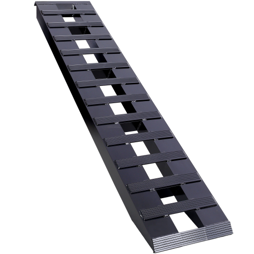 Heavy Duty Aluminum Ramps with Top Hook - Universal Motorcycle, Tractor, ATV Loading Ramps - 72" x 14", 8800 lbs Capacity, Black Coating, 1 Pair