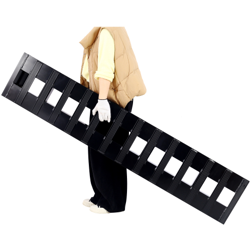 Heavy Duty Aluminum Ramps with Top Hook - Universal Motorcycle, Tractor, ATV Loading Ramps - 72" x 14", 8800 lbs Capacity, Black Coating, 1 Pair - Image 12