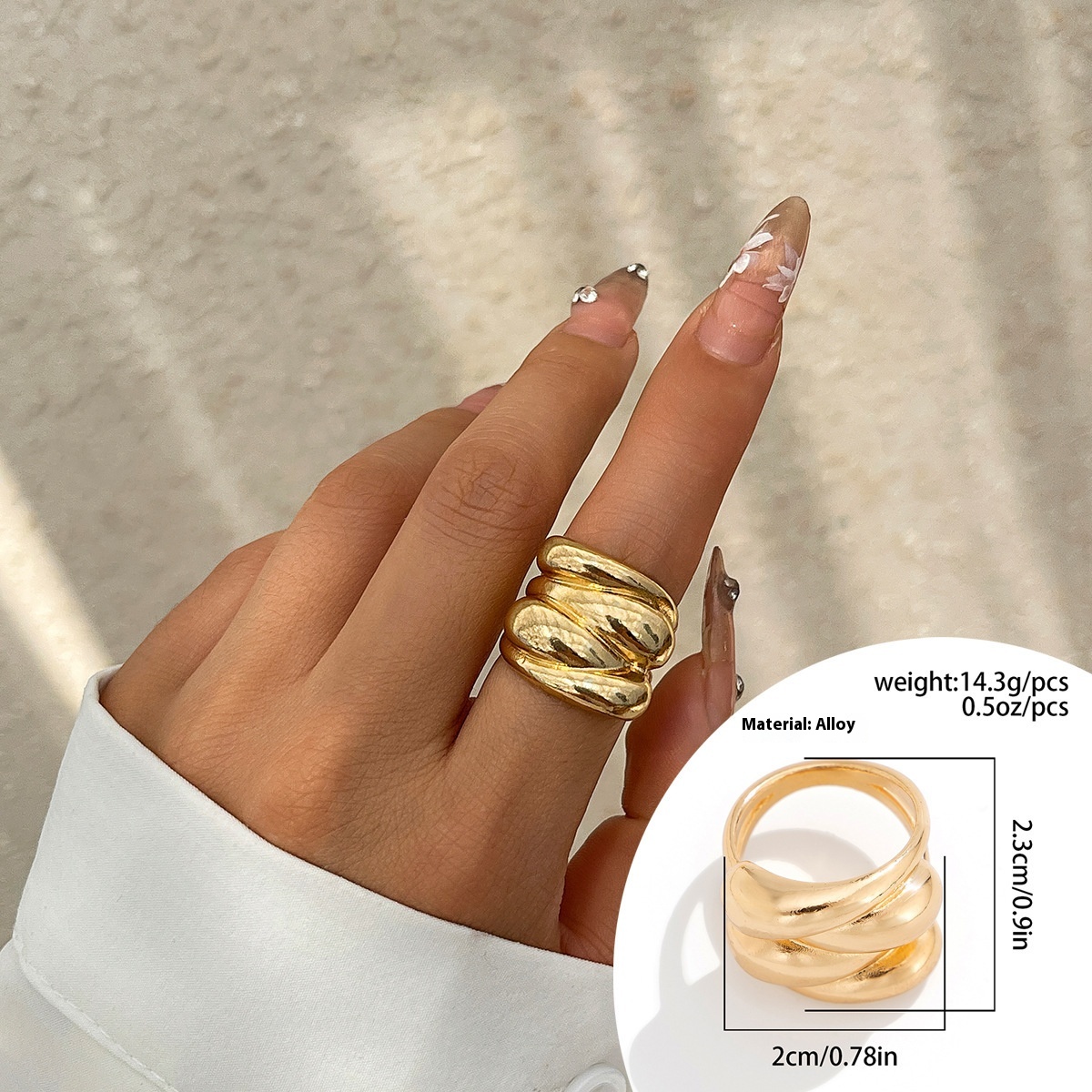 Stylish Metal Glossy Water Droplet Hugging Bracelet for Trendy Fashion - Image 7