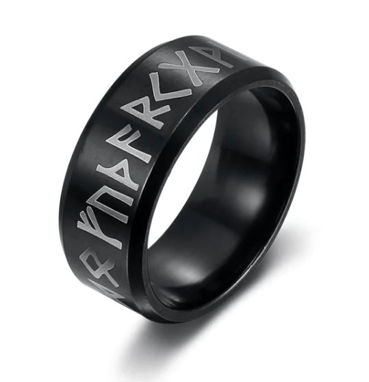 Asgard Handcrafted Stainless Steel Runic Alphabet Ring - Unique Craftsmanship