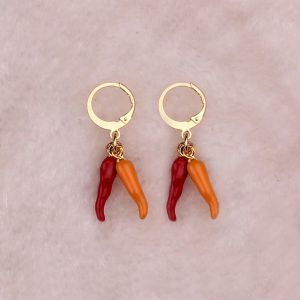 Trendy Three-Color Hip Hop Pepper Earrings - Stylish Ear Clips