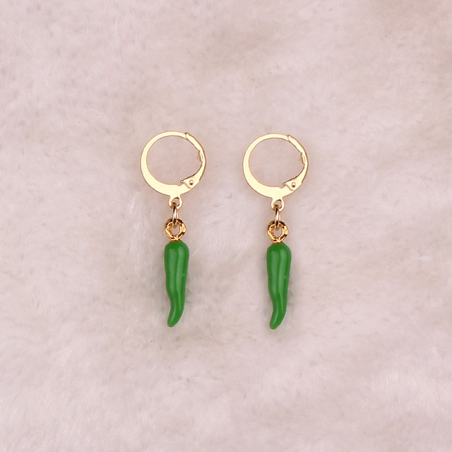 Trendy Three-Color Hip Hop Pepper Earrings - Stylish Ear Clips - Image 15