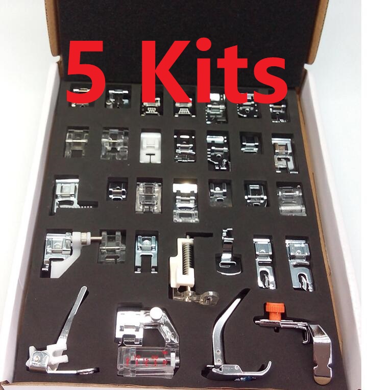 Comprehensive Sewing Accessories Hardcover Presser Foot Set for Household Sewing Machines