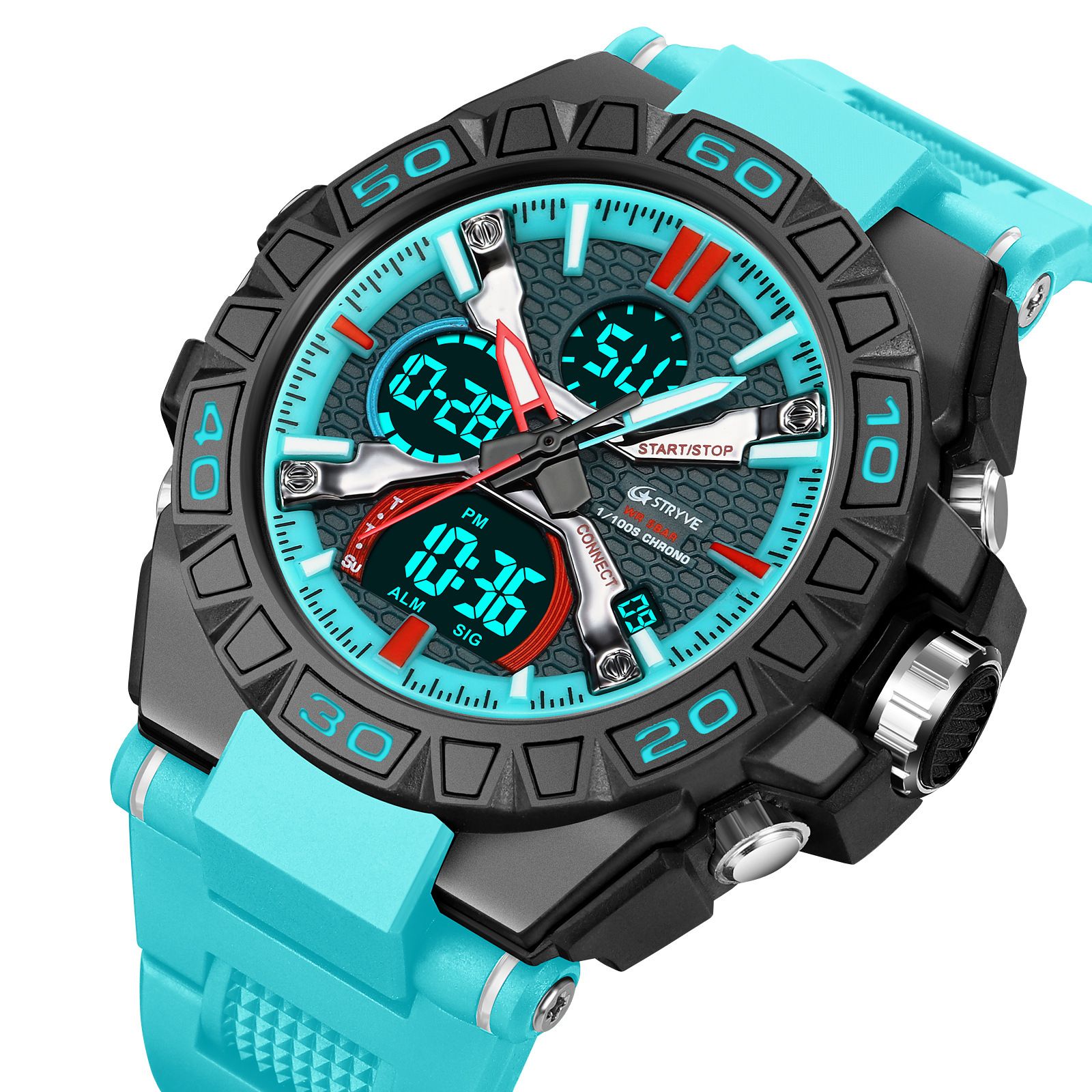 Vibrant Waterproof Luminous Electronic Sports Watch - Multifunctional Student Timepiece - Image 9