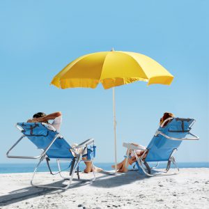 Heightened Blue Beach Chair - Comfortable & Stylish Outdoor Seating