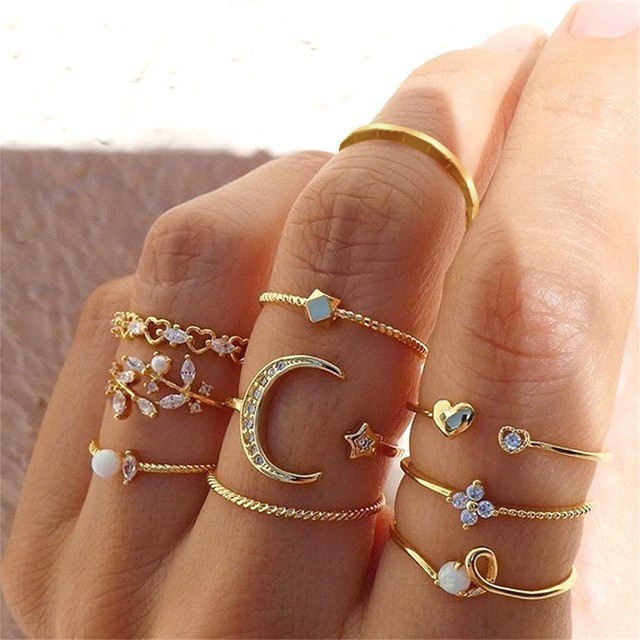 Stylish Golden Combination Knuckle Ring - Trendy Fashion Accessory - Image 13