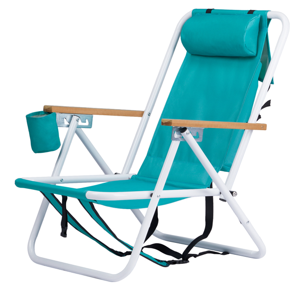 2-Pack Mint Green Beach Chair 23X21.7X31.5in - Perfect for Summer Relaxation - Image 2