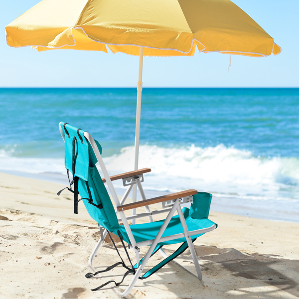 2-Pack Mint Green Beach Chair 23X21.7X31.5in - Perfect for Summer Relaxation - Image 7