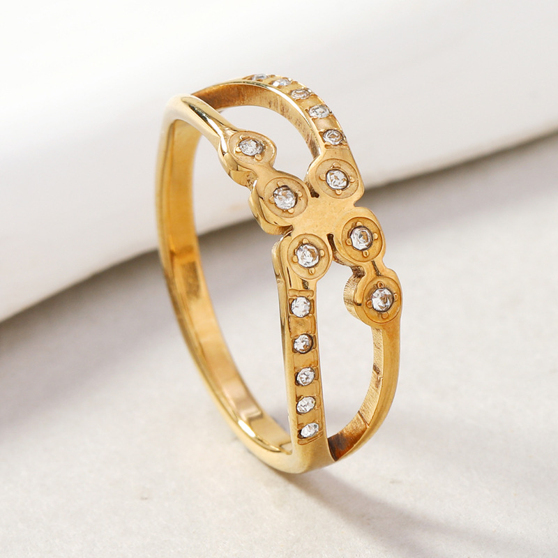 Elegant Stainless Steel Hollow Cut Couple Ring Design for Lasting Love - Image 2