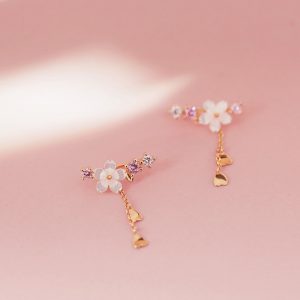 Exquisite Flower Earrings with Super Fairy Design | Elegant Long Pendant Earrings