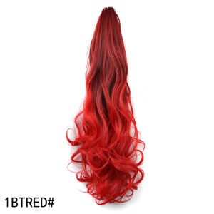 Vibrant Gradient Color Clip-In Ponytail Wig for Stunning Looks