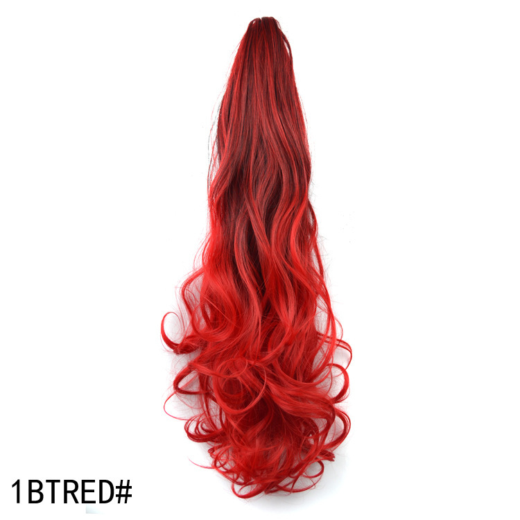 Vibrant Gradient Color Clip-In Ponytail Wig for Stunning Looks