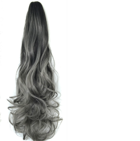 Vibrant Gradient Color Clip-In Ponytail Wig for Stunning Looks - Image 3