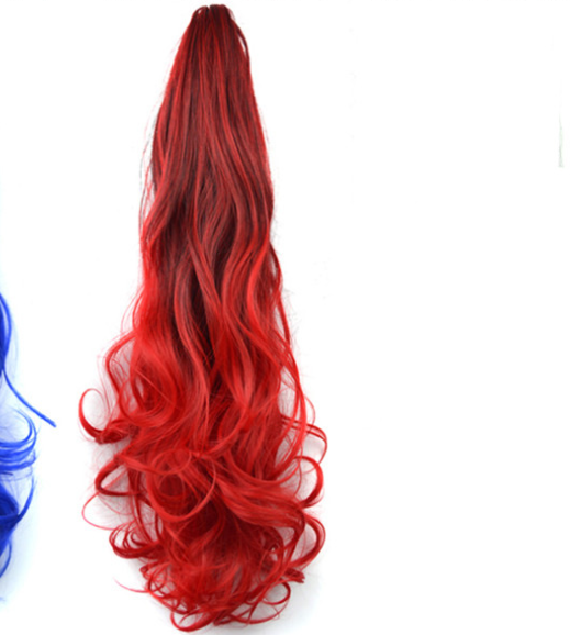 Vibrant Gradient Color Clip-In Ponytail Wig for Stunning Looks - Image 6